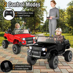 LuxuryLifeWay 24V 2 Seater Ride on Car 4WD/2WD Switchable for Kids with Remote for Ages 3+ - Black