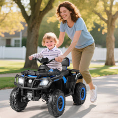 24V Kids Ride On 2 Seater ATV with 4 Motors, LED Lights, and Music