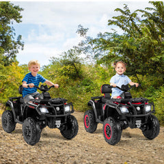24V Kids Ride On 2 Seater ATV with 4 Motors, LED Lights, and Music