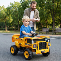 24V Kids Ride On Construction Vehicle with Dump Bed and Remote Control
