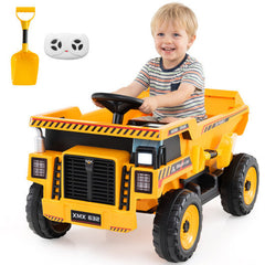 24V Kids Ride On Construction Vehicle with Dump Bed and Remote Control
