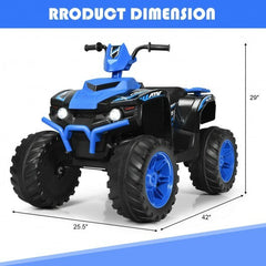 12V Kids Ride on ATV with LED Lights and Treaded Tires