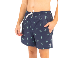 Dry Pocket Tropical Trees - Men's Waterproof Swim Shorts With A Waterproof Pocket