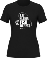 Outdoorzees Women's'Eat Sleep Fish Repeat' T-Shirt