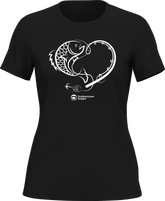 Outdoorzees Women's Fishing Heart T-Shirt