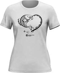 Outdoorzees Women's Fishing Heart T-Shirt
