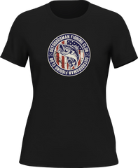 Outdoorzees Women's 'Outdoorsman Fishing Club' Patriotic T-Shirt