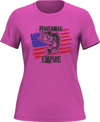Outdoorzees Women's Fisherman American Empire Color T-Shirt