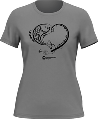 Outdoorzees Women's Fishing Heart T-Shirt