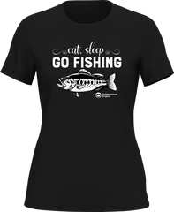 Outdoorzees Women's 'Eat Sleep Go Fishing' T-Shirt