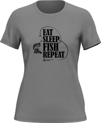 Outdoorzees Women's'Eat Sleep Fish Repeat' T-Shirt