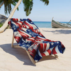 USA Flag Patten | Americana Beach Towel 🏖️