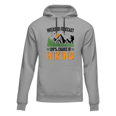 Outdoorzees Unisex 'Weekend Forecast 100% Hiking' Hoodie