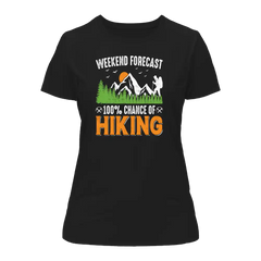 Outdoorzees Women's 'Weekend Forecast 100% Hiking' T-Shirt