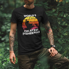 Outdoorzees Unisex 'World's Okayest Fisherman' T-Shirt