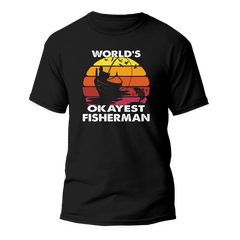 Outdoorzees Unisex 'World's Okayest Fisherman' T-Shirt