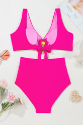 Women's Sofia Knotted High Waist Two-Piece Bikini Swimsuit