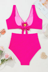 Women's Sofia Knotted High Waist Two-Piece Bikini Swimsuit