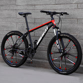 21-30 Speed Mountain Bike with 24/26 Inch Disc Brakes, Shock Absorption