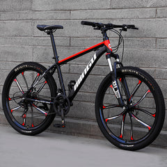 21-30 Speed Mountain Bike with 24/26 Inch Disc Brakes, Shock Absorption