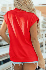 Women's 'Dior' USA High Cap Sleeve Top
