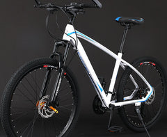 24-36 Speed Mountain Bike with Aluminum Alloy Frame, Oil Pressure Double Disc Brakes, Shock Absorption