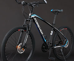 24-36 Speed Mountain Bike with Aluminum Alloy Frame, Oil Pressure Double Disc Brakes, Shock Absorption