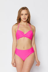 Women's High Waist Two-Piece Bikini Swimsuit - Pink