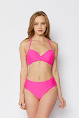 Women's High Waist Two-Piece Bikini Swimsuit - Pink