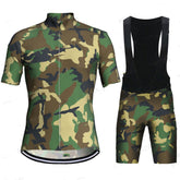 Men's Short Sleeve Camo Cycling Kit - Jersey/Shorts or Jersey/Bibs Combo