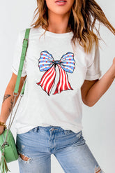 Women's Patriotic Bow T-Shirt