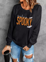 HALLOWEEN Women's 'Feeling Spooky' Embroidered Sweatshirt