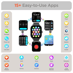 HyperGear FIT X2 Unisex Smartwatch and Fitness Tracker
