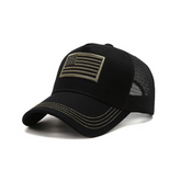 Unisex American Flag Trucker Hat with Adjustable Strap