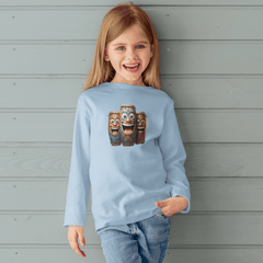 Unisex 'Laughing Tiki' Toddler Long Sleeve Tee