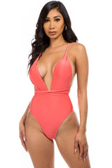 Women's Luxe Wrap Crisscross One-Piece Swimsuit
