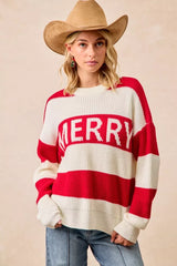 CHRISTMAS Women's 'Merry' Lettering Sweater