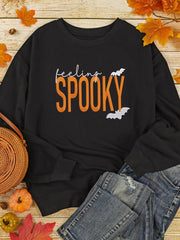 HALLOWEEN Women's 'Feeling Spooky' Embroidered Sweatshirt