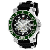 Seapro Men's Seaway - Black Dial/Strap, Silver Case, Green Bezel - 100m