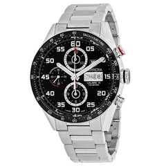 Tag Heuer Men's Carrera - Black Dial, Silver Bracelet/Case, 43mm - 100m