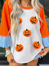 HALLOWEEN Women's Pumpkin Print Long Sleeve T-Shirt