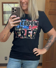 Women's 'Freedom Isn't Free' Patriotic Graphic T-Shirt - Southern Attitude