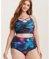 Women's Plus Size High-Waisted Bikini Swimsuit