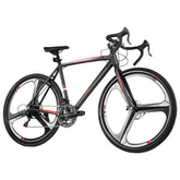 14 Speed Road Bike with 700C Wheels, Lightweight Aluminum Alloy Frame, Drop Bar, and Disc Brakes
