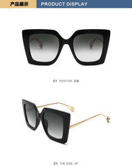 Berry Charmz Women's Rectangular Ombre Fashion Sunglasses