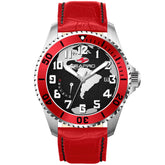 Seapro Men's Voyager - Black Dial, Red Strap - 200m
