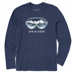 Men's Après Goggles Long Sleeve T-Shirt - Life Is Good
