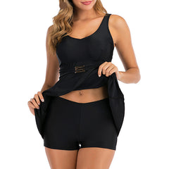 Women's Plus Size Tankini Swimsuit with Shorts
