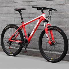 21-30 Speed Mountain Bike with 24/26 Inch Disc Brakes, Shock Absorption