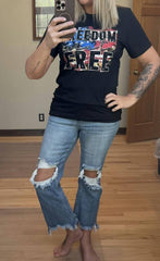 Women's 'Freedom Isn't Free' Patriotic Graphic T-Shirt - Southern Attitude